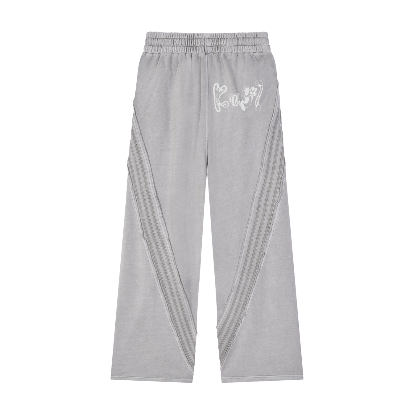 Snow Washed Tape Raw Edge Sweatpants