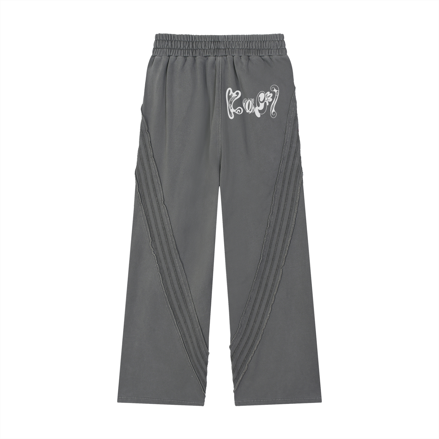 Snow Washed Tape Raw Edge Sweatpants
