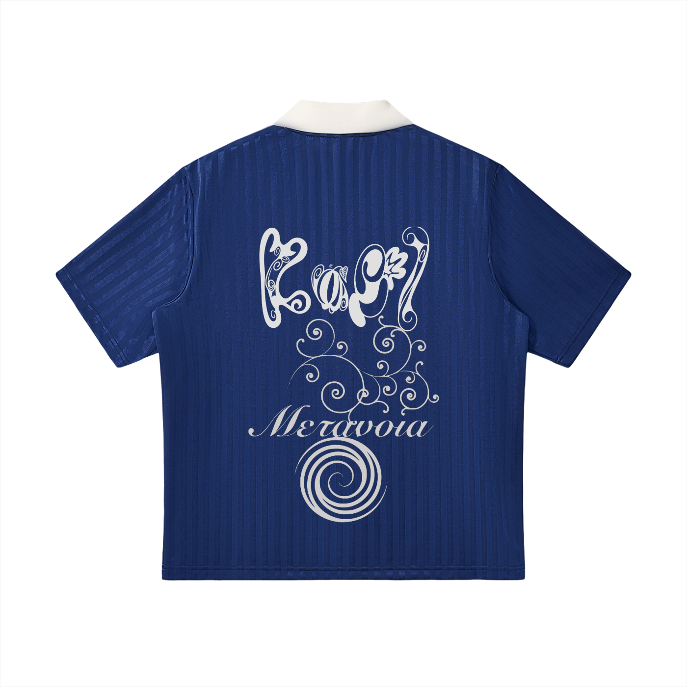 Contrast Collar Striped Soccer Jersey