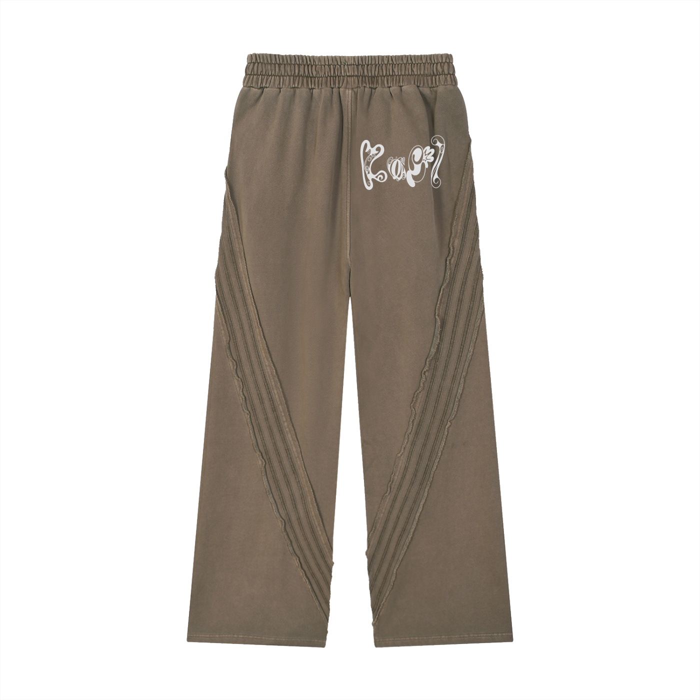 Snow Washed Tape Raw Edge Sweatpants