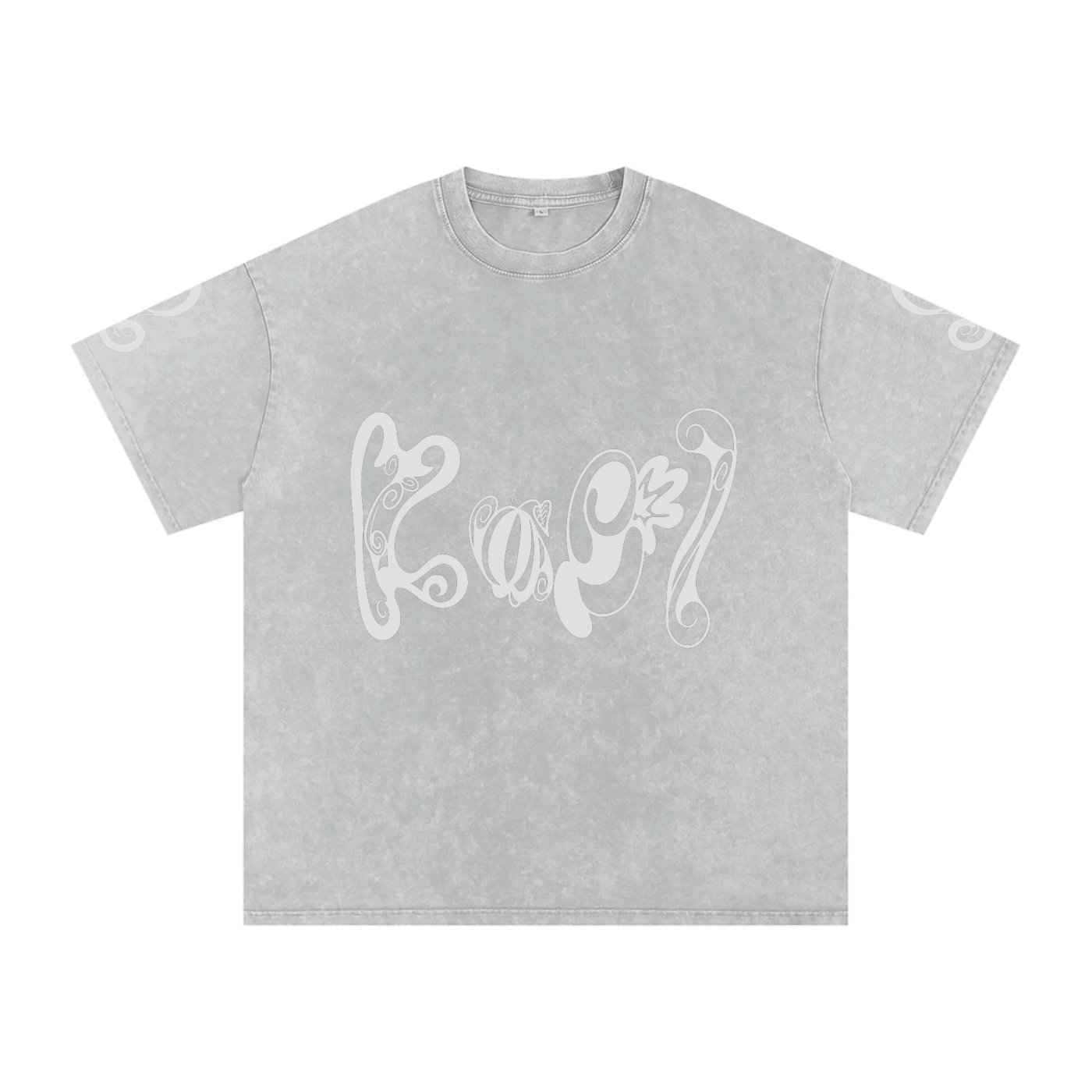 Snow Washed Oversized Cotton T-Shirt