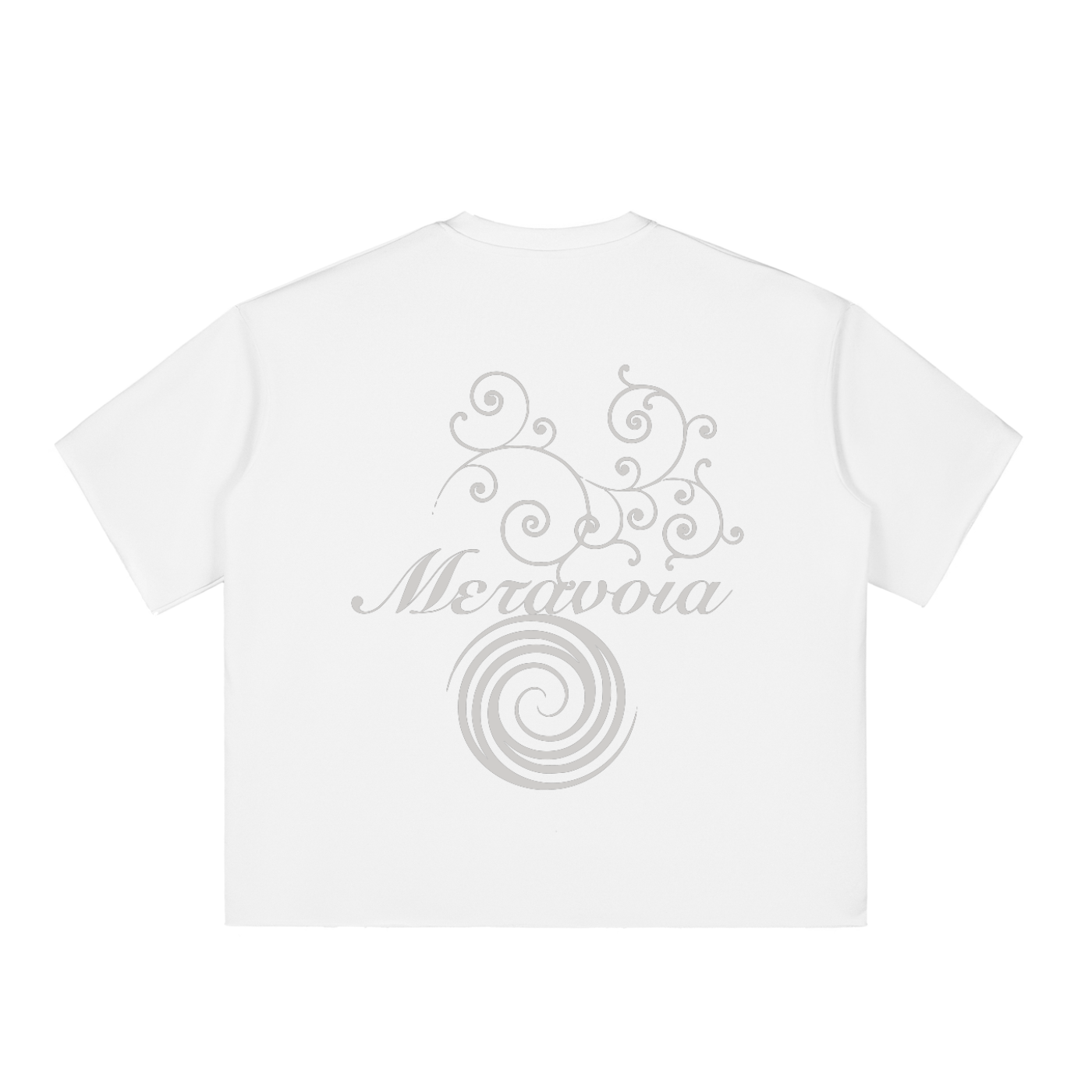 Boxy Half-Sleeve Raw-Edge T-Shirt