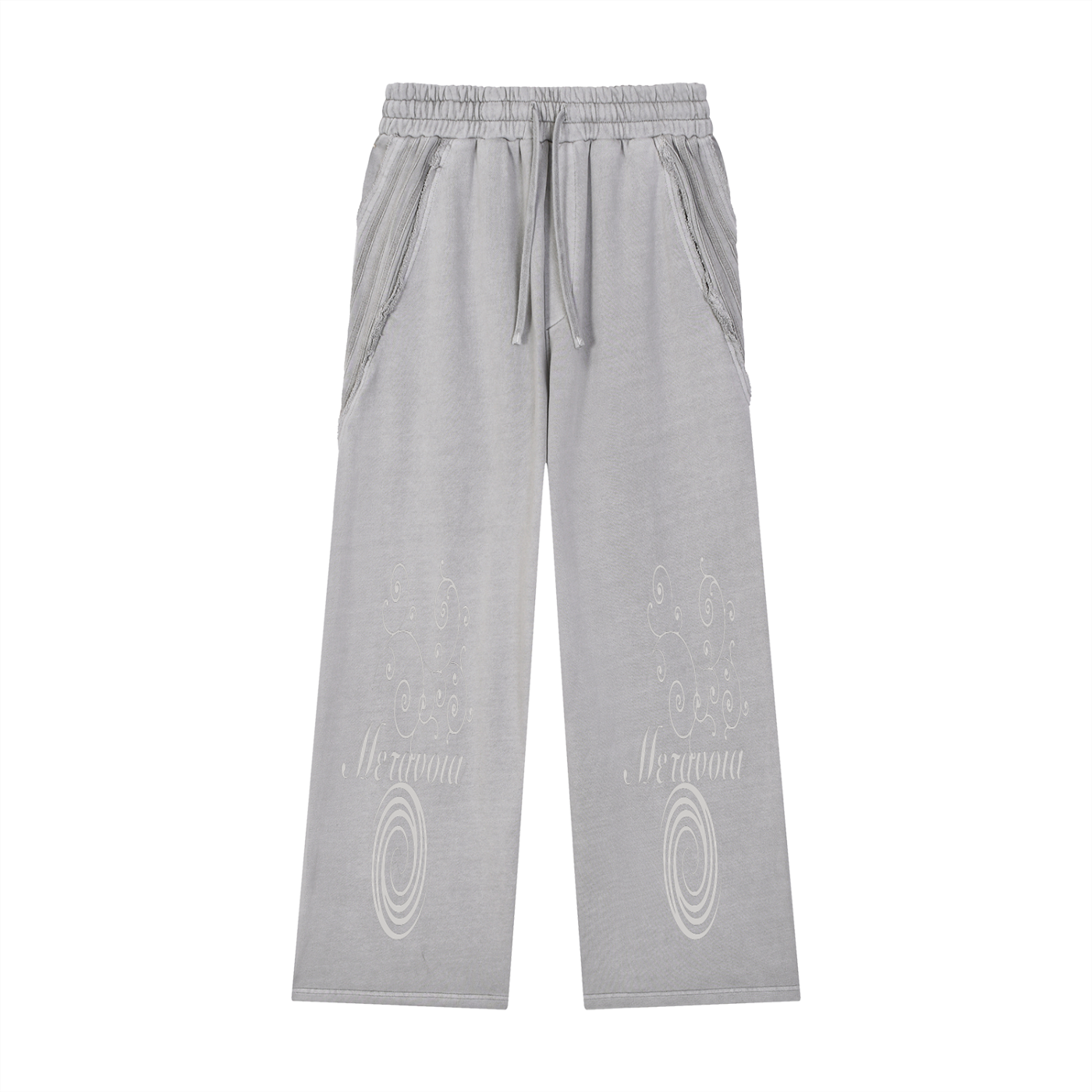 Snow Washed Tape Raw Edge Sweatpants